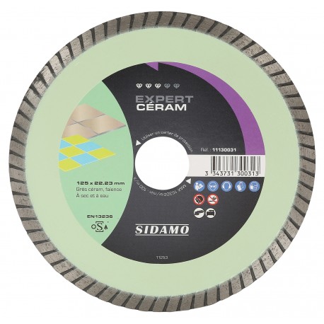 DISQUE DIAMANT EXPERT CERAM D. 125 x 22,23 x H 7