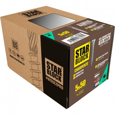 Vis pour connecteurs STARBLOCK 5x50 BCBV x250