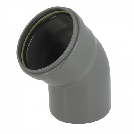 COUDE 45° CR8 Ø125 MF JF GRIS