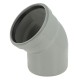 Coude 45° cr4 ø160 mf js gris