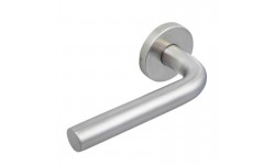 Ensemble béquilles sur rosace ronde bec de cane LC1