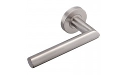 Ensemble béquilles sur rosace ronde bec de cane LC3