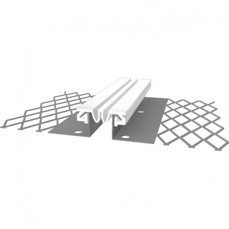 Profilé de dilatation en acier déployé avec jonc PVC